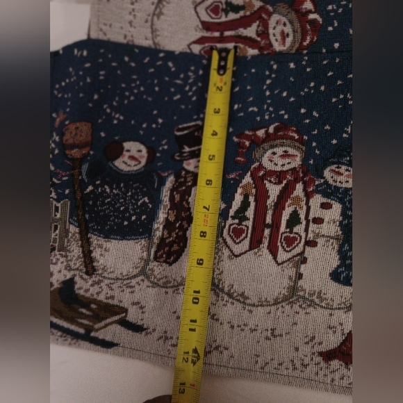 8 Vintage Snowman Tapestry Placemats 12 X 18" - Picture 2 of 4